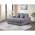 Corduroy Oversized Sofa Chaise Lounge Chair with Cupholders and USB Charging Port
