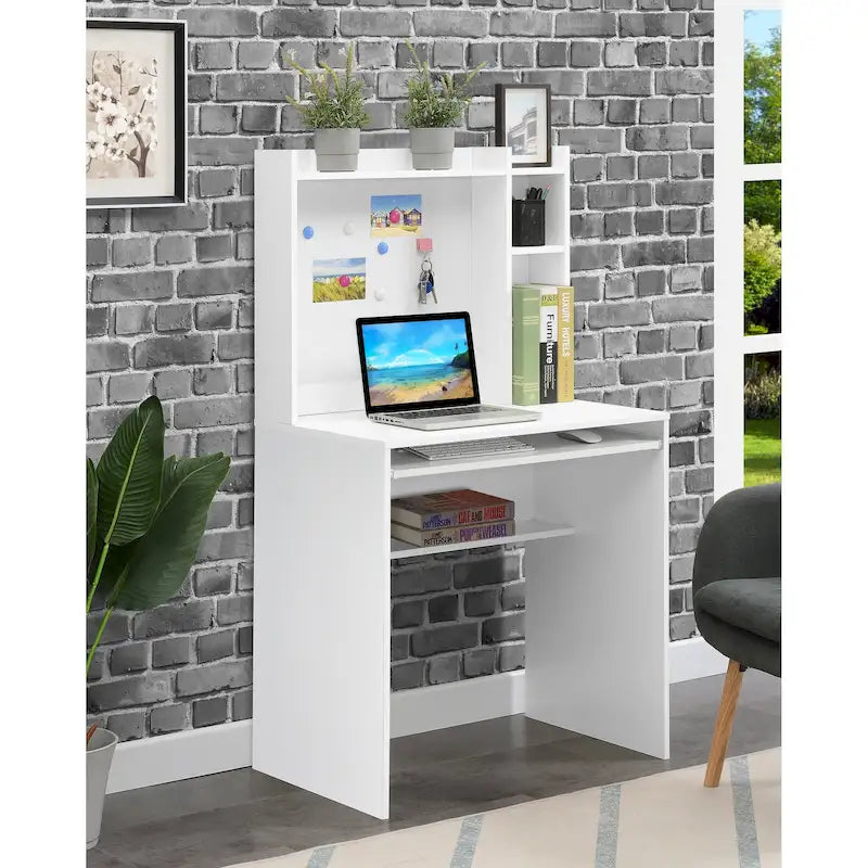 Student Desk with Magnetic Bulletin Board and Shelves