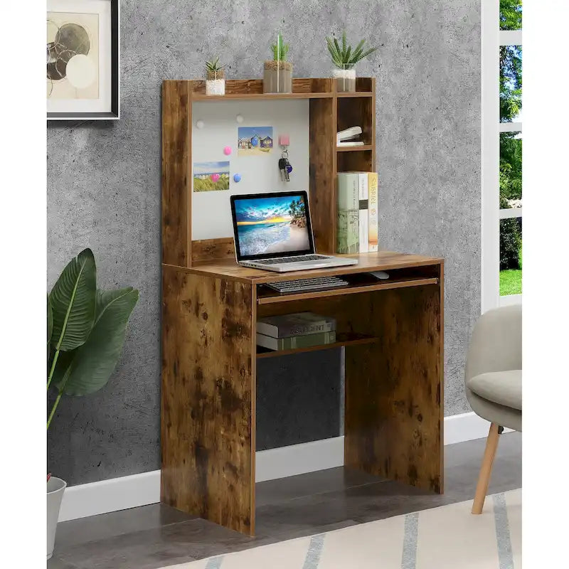 Student Desk with Magnetic Bulletin Board and Shelves