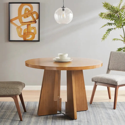 44 Round Dining Table - Pecan