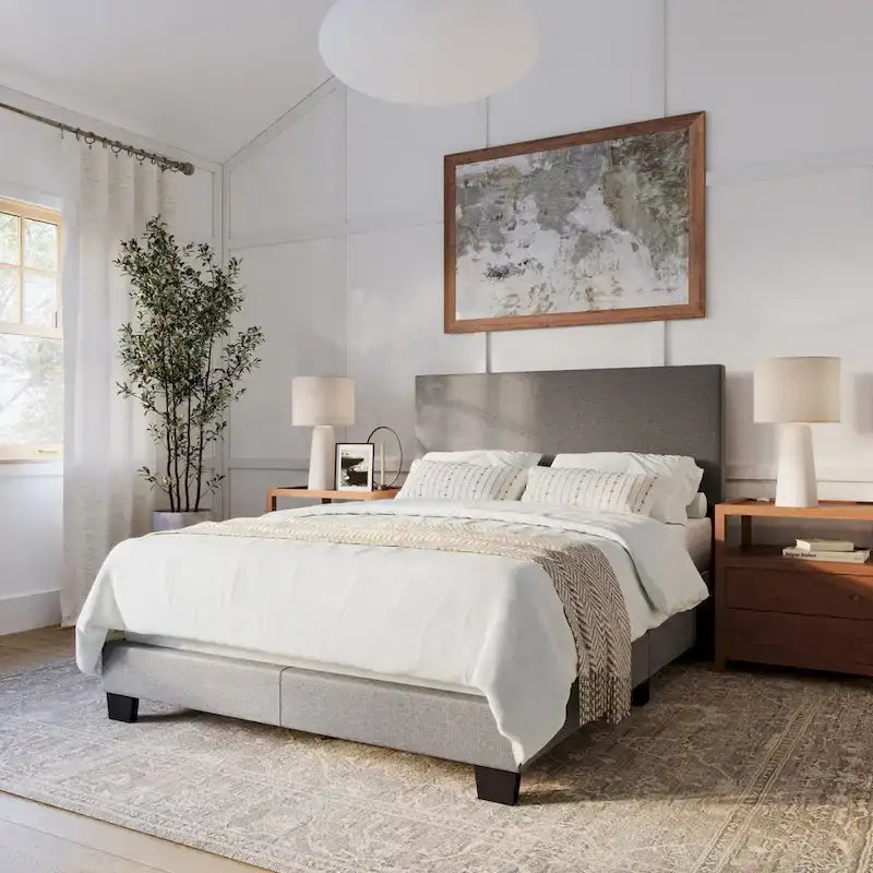 Modern Full/Double Bed, Box Spring Required