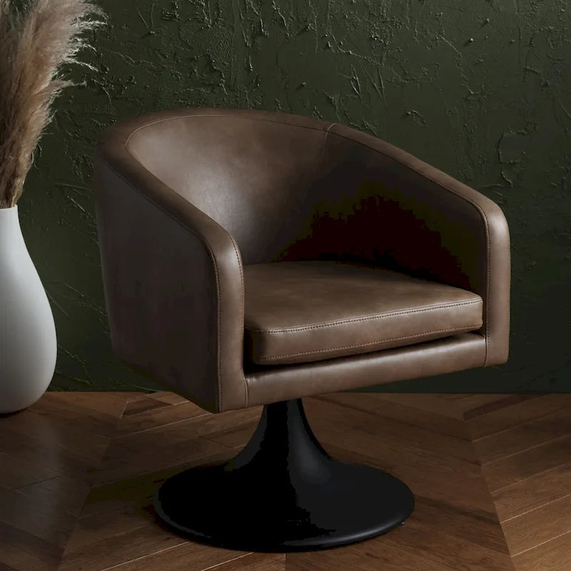 SAFAVIEH Couture Tela Pedestal Chair - 27.6 W x 29.7 L x 31.9 H - 27Wx30Dx32H